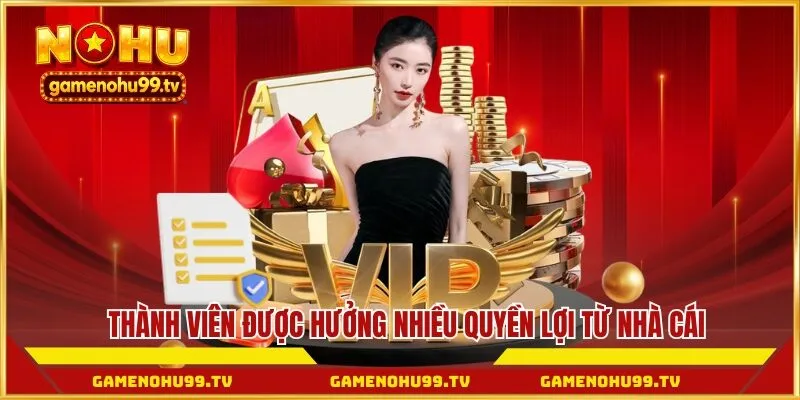 Thành viên được hưởng nhiều quyền lợi từ nhà cái